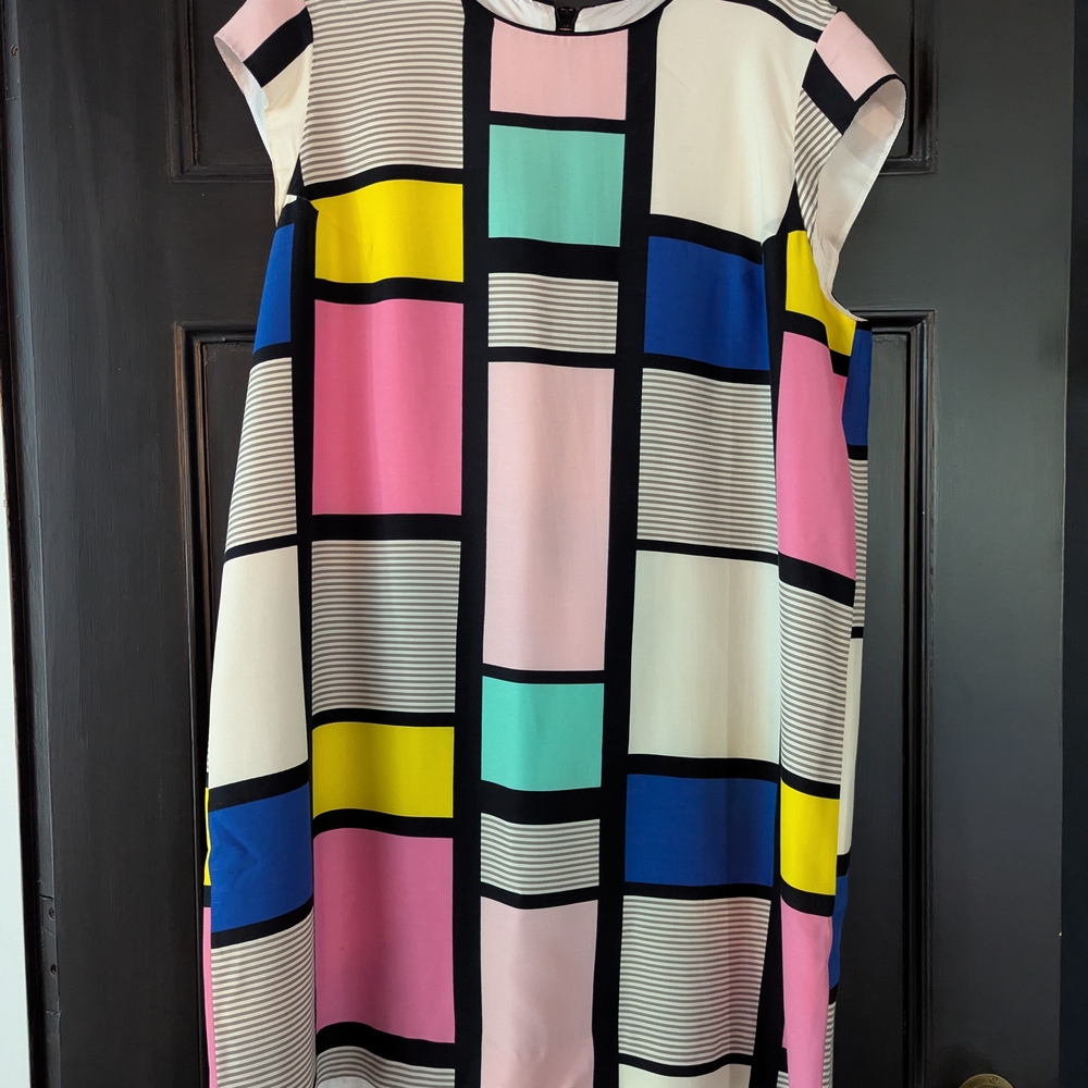 Colorful Geometric Pattern Dress